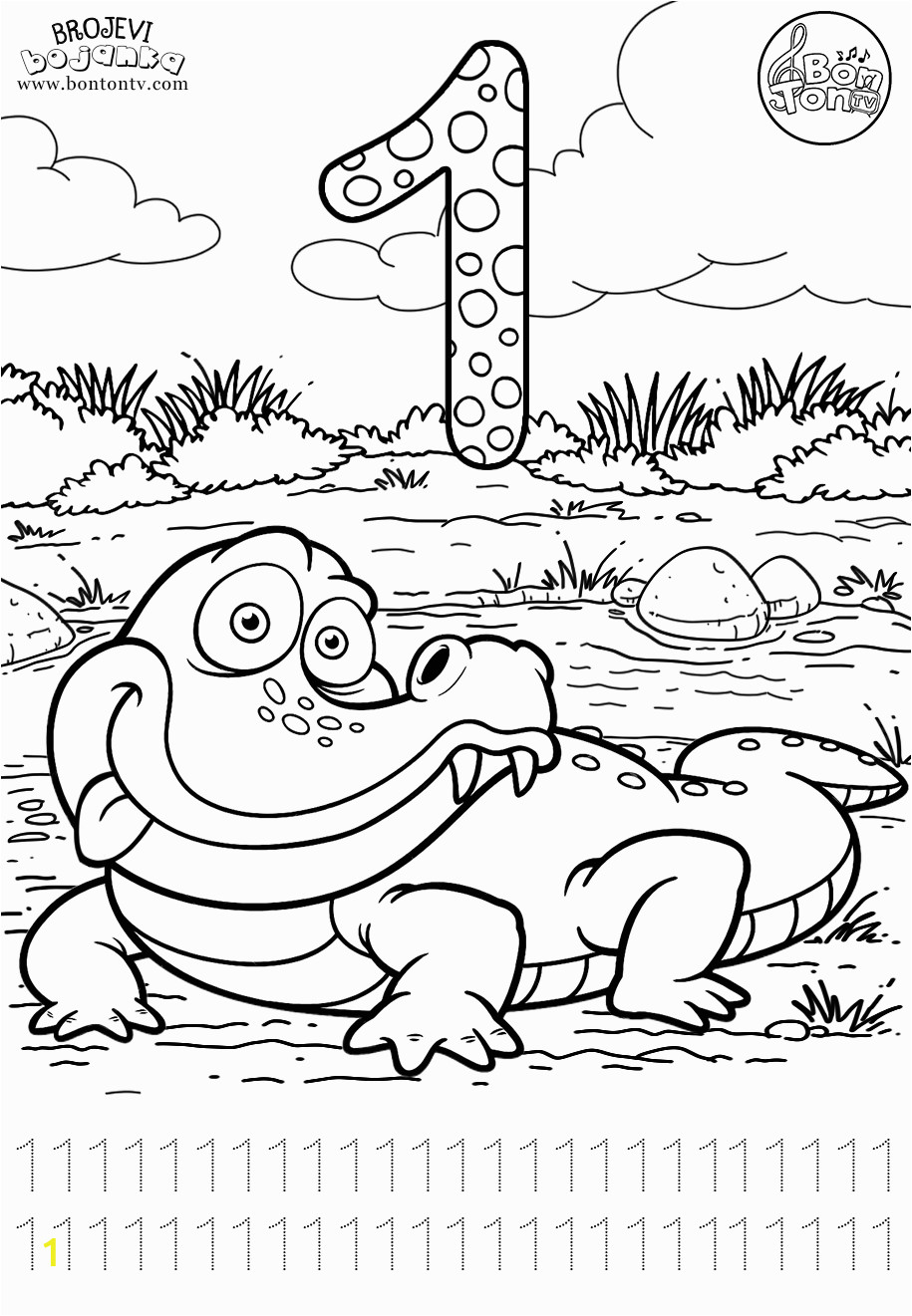 Kids Coloring Pages with Numbers Number 1 Preschool Printables Worksheets Coloring Pages