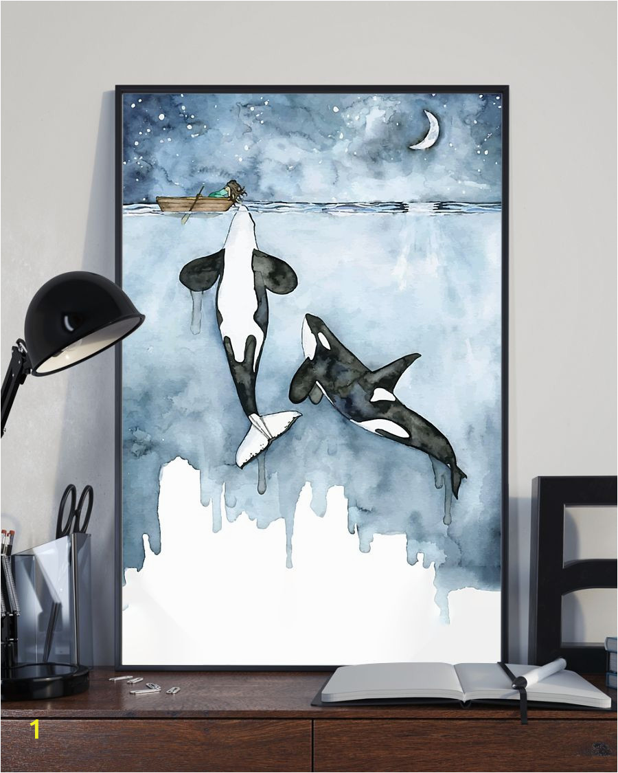 Killer Whale Wall Murals Killer Whale and Girl Whale Poster