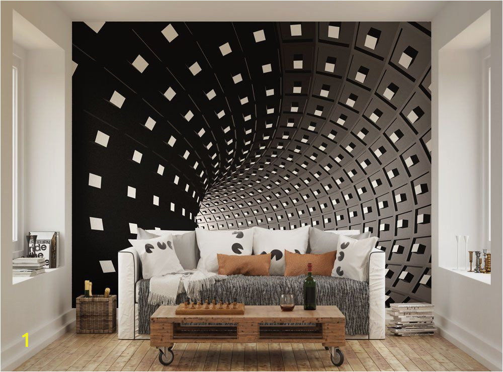 Kitchen Wall Mural Wallpaper Ohpopsi Abstract Modern Infinity Tunnel Wall Mural Amazon