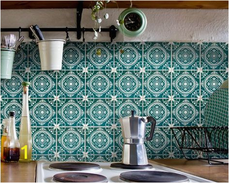 Kitchen Wall Murals Tile Moroccan Tile Sticker Tile Sticker Tile Traditionally