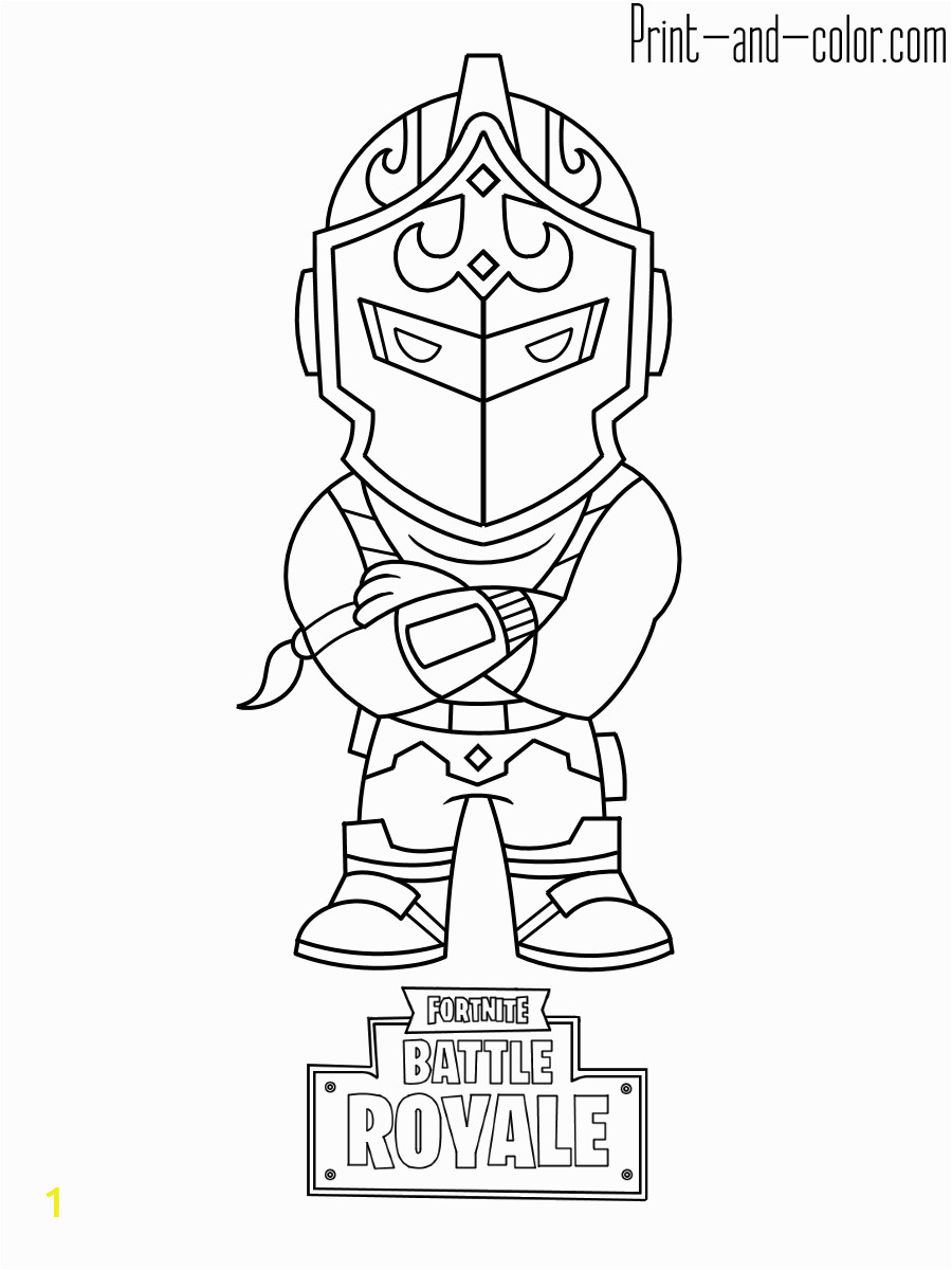 Knight Coloring Pages Easy fortnite Coloring Pages Print and Color