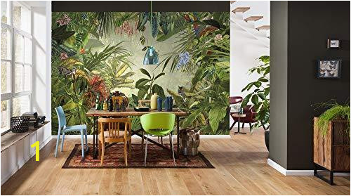 komar xxl4 031 into the wild tropical rain forest scenic wallpaper mural green 368 x 248 cm set of 4 pieces grande