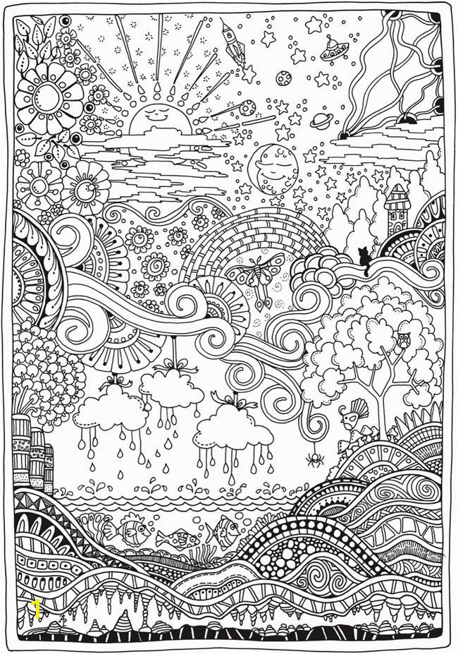 Landscape Coloring Pages for Adults Wel E to Dover Publications