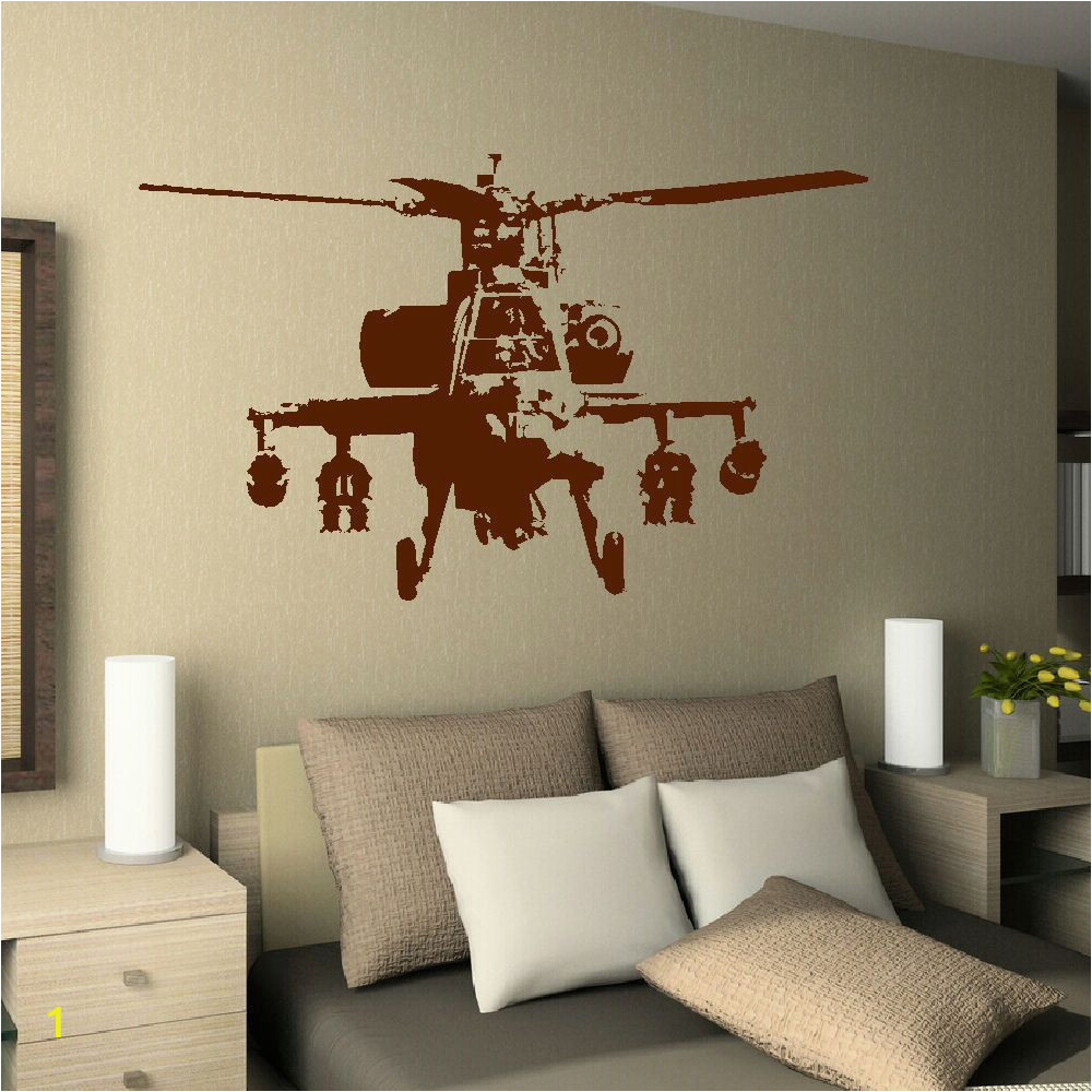Large Aviation Wall Murals Behang Gereedschap Access Army Helicopter Art