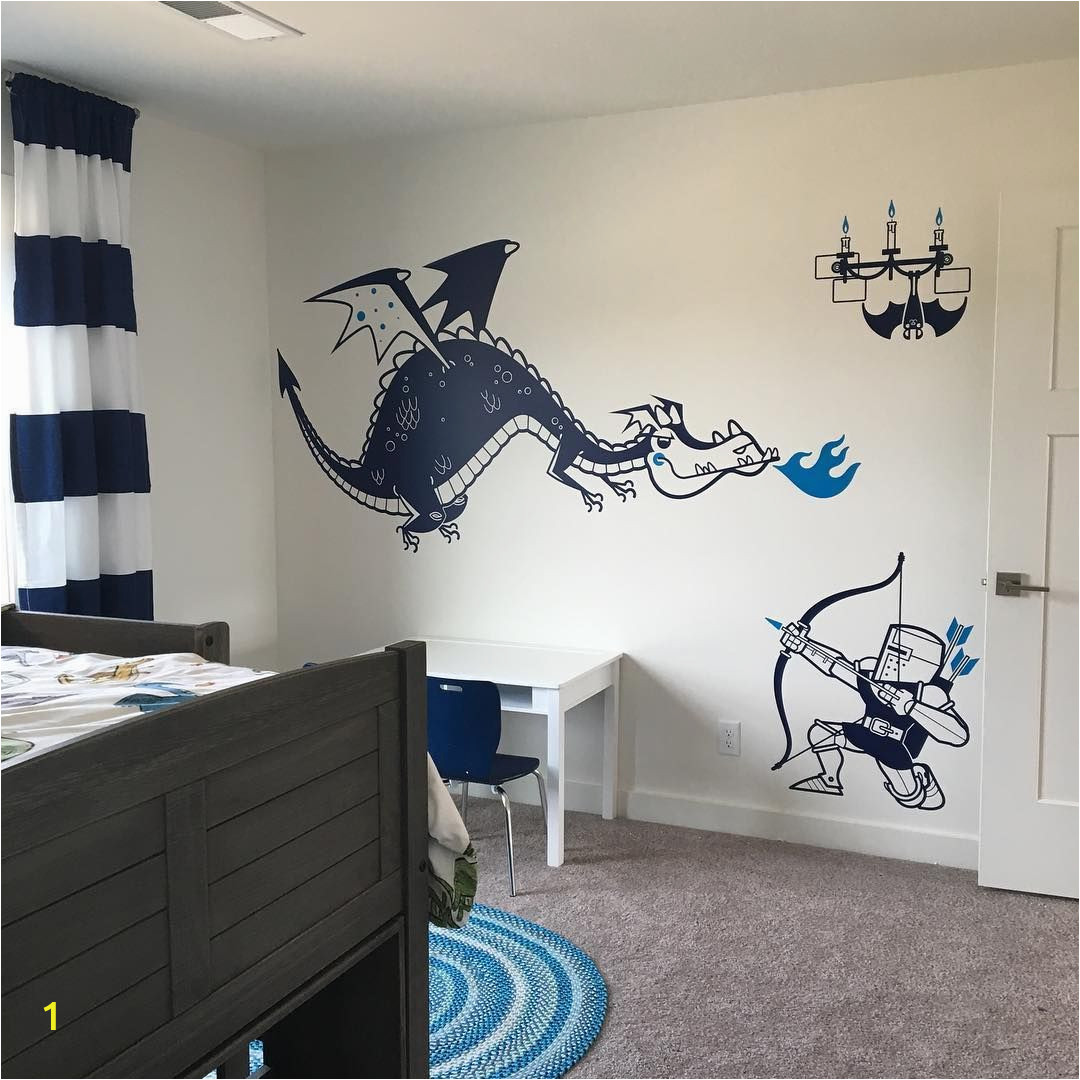 Large Aviation Wall Murals Knights and Dragon Kids Wall Decals In 2019 Seinä