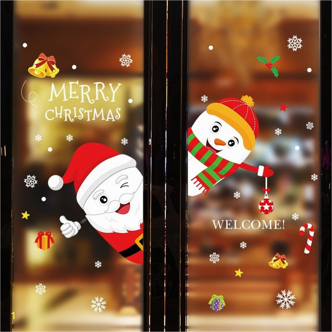 DIY Merry Christmas Wall Stickers Window Glass Festival Decals Santa Murals New Year Christmas Decorations for c=2