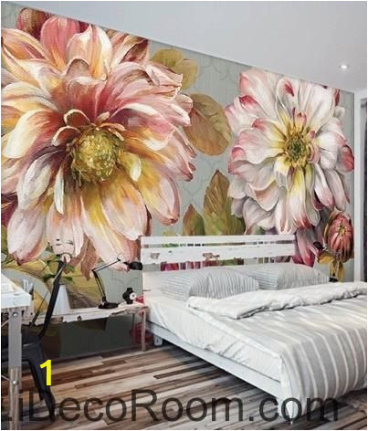 Large Wall Murals Flowers Vintage Flower Leaves Idcwp Wallpaper Wall