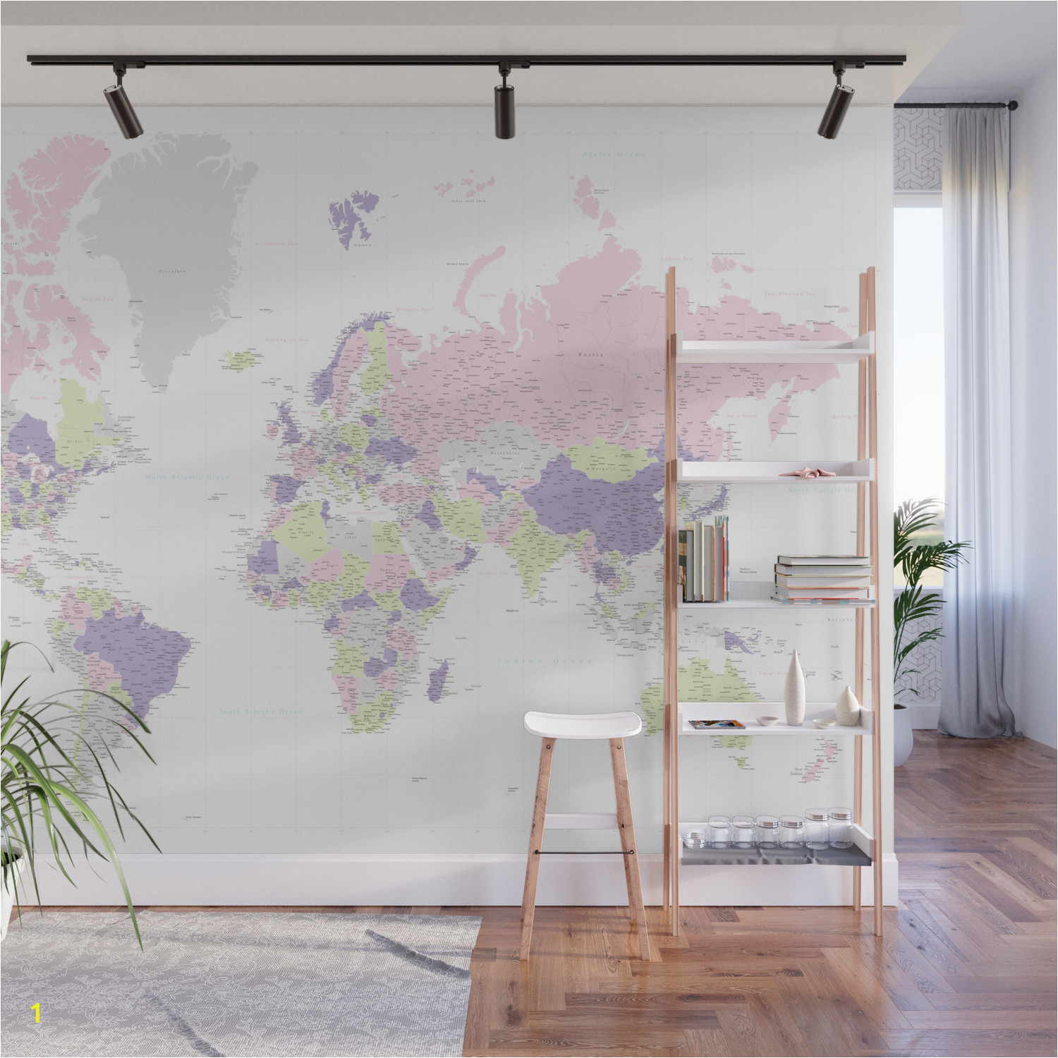 pastels world map highly detailed adventure awaits wall murals