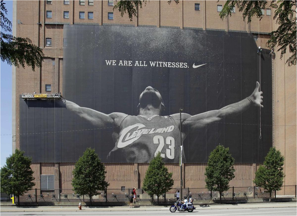 Lebron James Wall Mural Lebron S Mural Ing Down In Cleveland