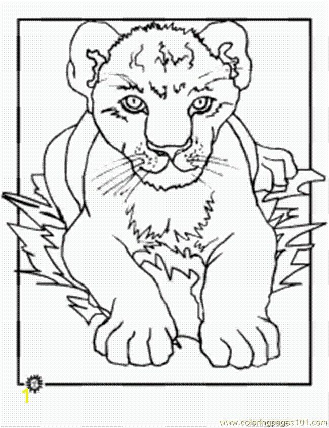 7417 lion cub coloring page
