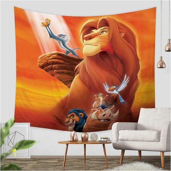 Lion King Wall Mural 3d Custom the Lion King Tapestry Throw Wall Hanging