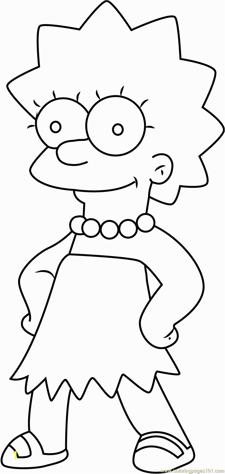 Maggie Simpson Sister Lisa Simpson coloring page