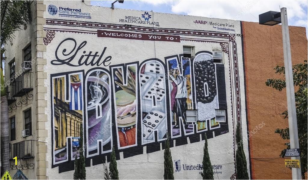 Little Havana Wall Mural Mal½ Miami Miami Nádherné Malby Na Zdi Havana Florida