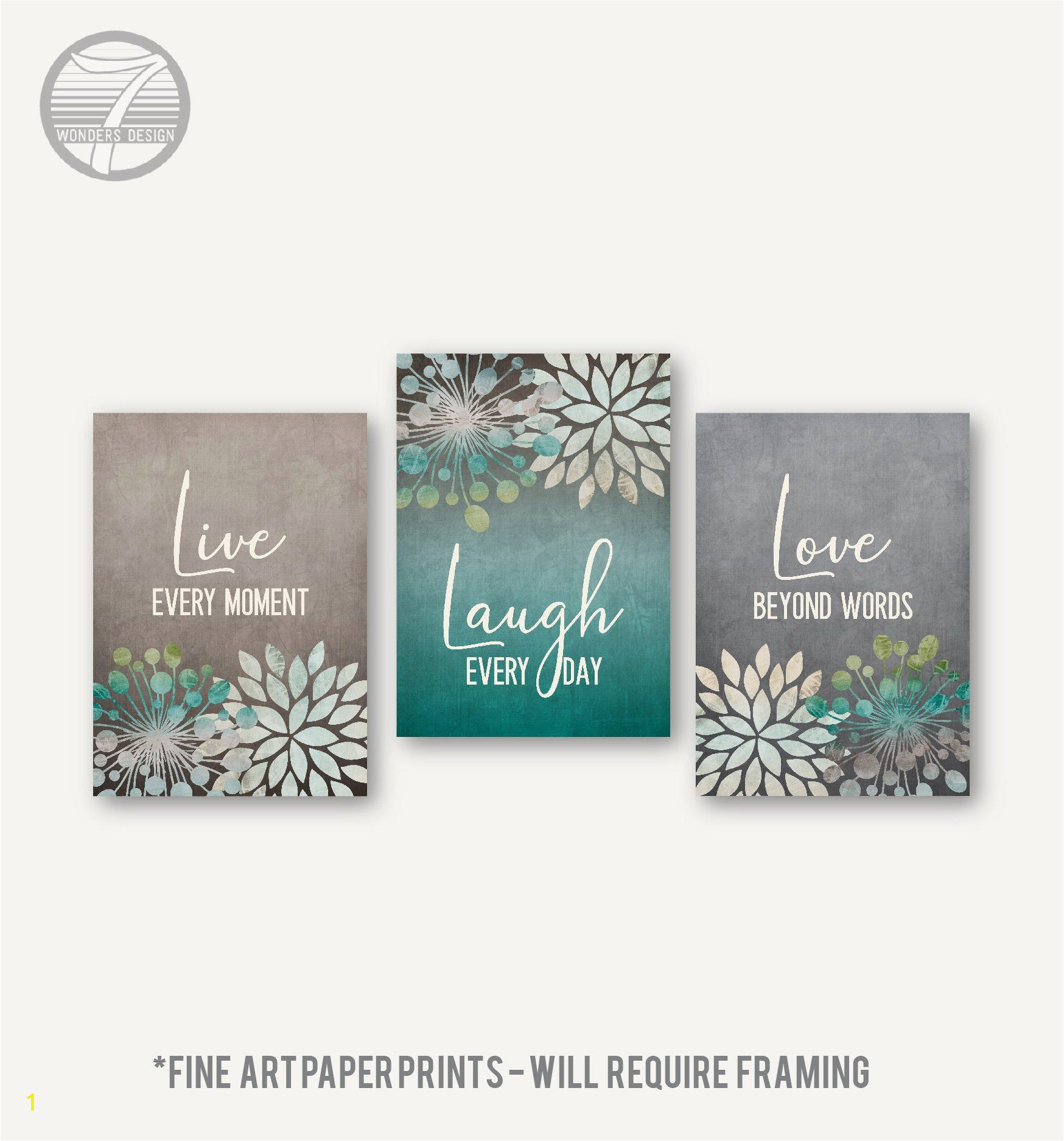 Live Laugh Love Wall Murals Live Laugh Love Wall Art Cottage Beach Farmhouse Floral