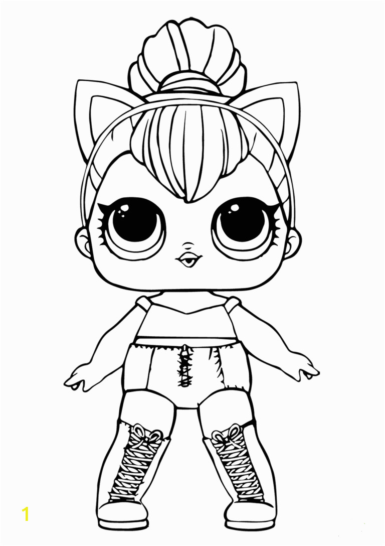 Lol Coloring Pages for Kids Free Lol Doll Coloring Sheets Kitty Queen
