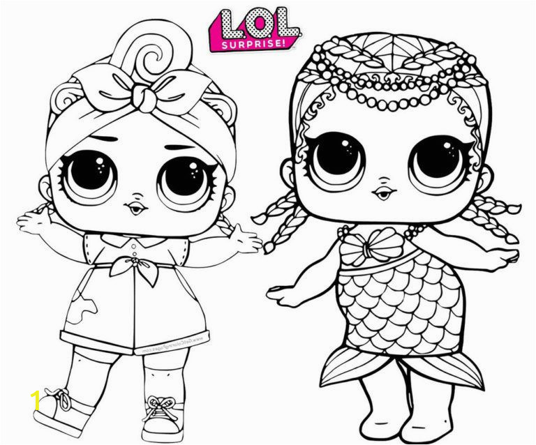 Lol Surprise Doll Coloring Page Merbaby Mermaid and Can Do Baby Lol Surprise Coloring Page