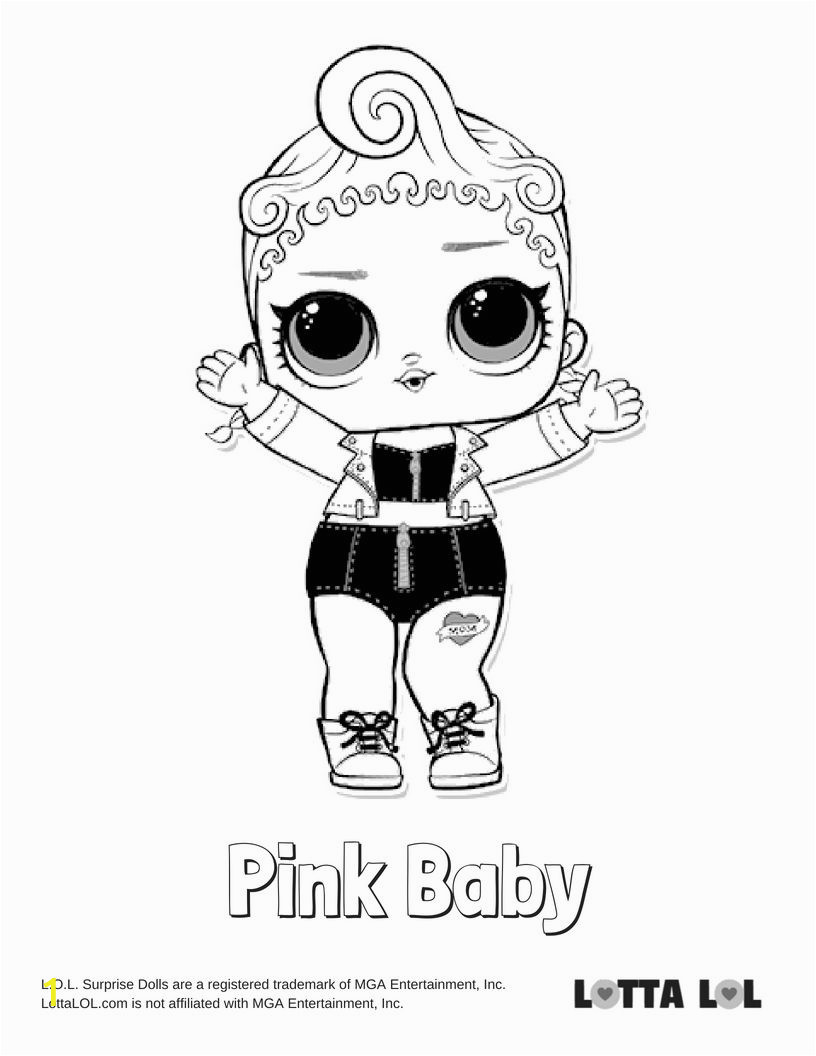 Lol Surprise Doll Coloring Page Pink Baby Coloring Page Lotta Lol