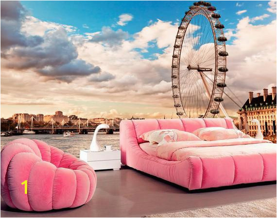 London Skyline Wall Mural London Wall Mural for Interior London Eye Wallpaper for Wall Decor London Wall Decal for Home London Wall Mural for Living Room Sku