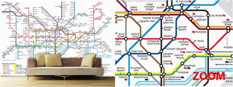 London Underground Wall Mural Free London Underground Tube Map Designer Wallpaper