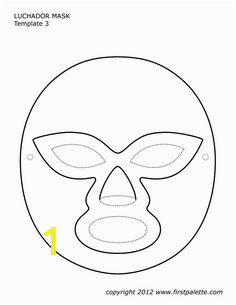 Luchador Mask Coloring Page 34 Best Masks for Children Images