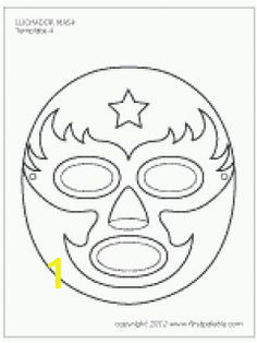 Luchador Mask Coloring Page 38 Best Luchador Stuff Images