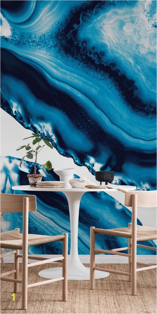 Marbled Agate Wall Mural Blue Agate 3 Wall Mural Wallpaper Surface In 2019