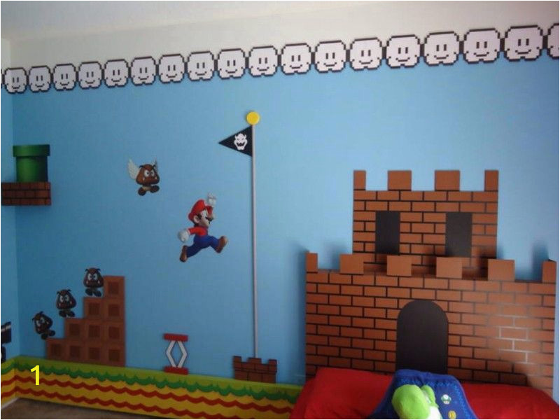 Mario Kart Wall Mural 30 Awesome Game Inspired Bedroom Interior Ideas