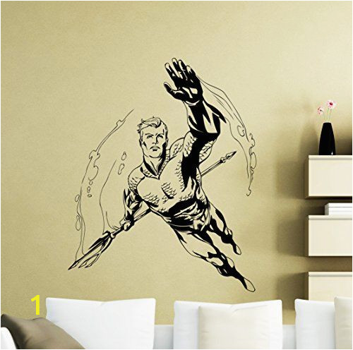 Marvel Comics Mural Wall Graphic Aquaman Wall Sticker Superheroes Bathroom Vinyl Decal Ics