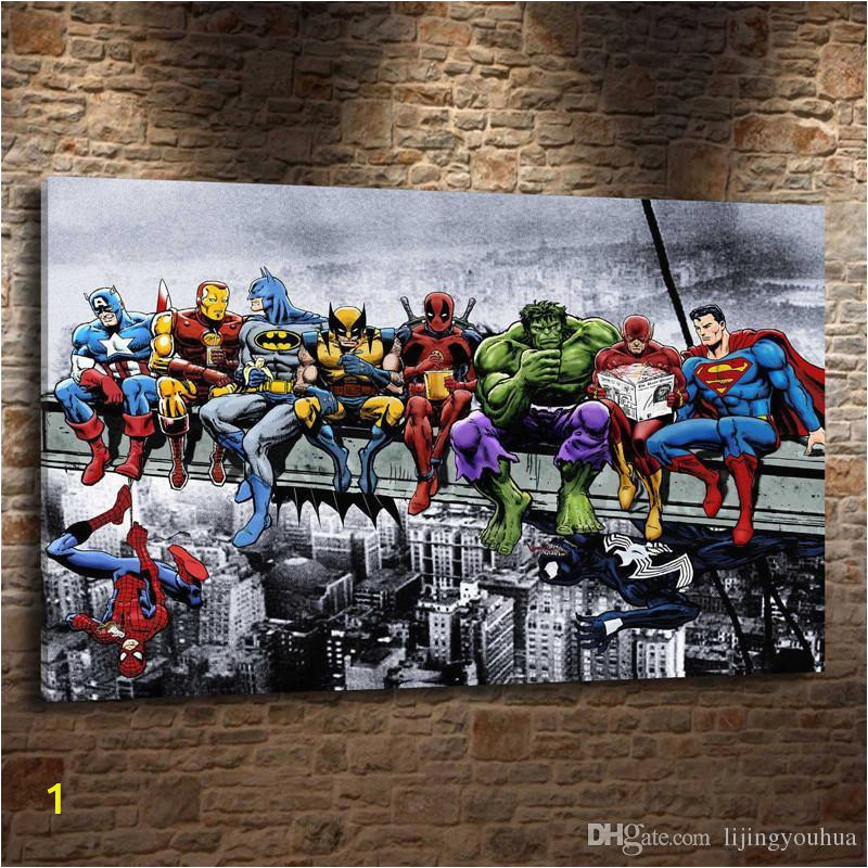 marvel superheroes on abeam hd canvas printing
