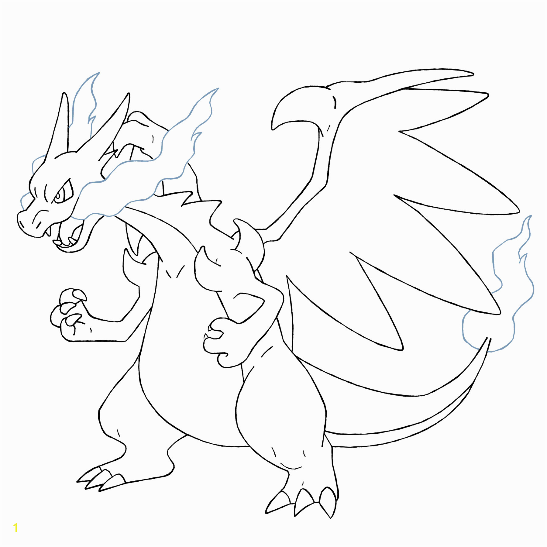 Mega Charizard Y Coloring Page | divyajanan