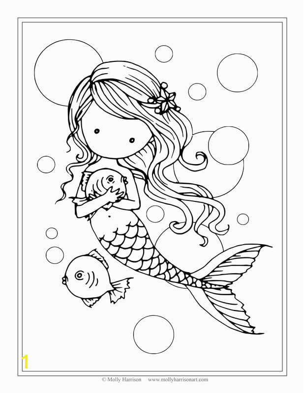 Mermaid Coloring Pages Easy Free Coloring Pages