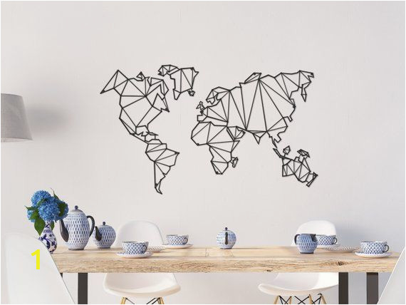 Metal World Map Wall Mural Metal World Map Wall Hanging for Frames 100 X 61 Cm