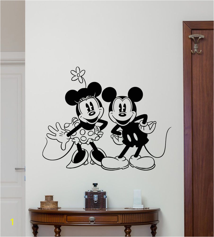 Mickey and Minnie Mouse Wall Murals Details About Minnie Mickey Mouse Wall Decal Disney Vinyl