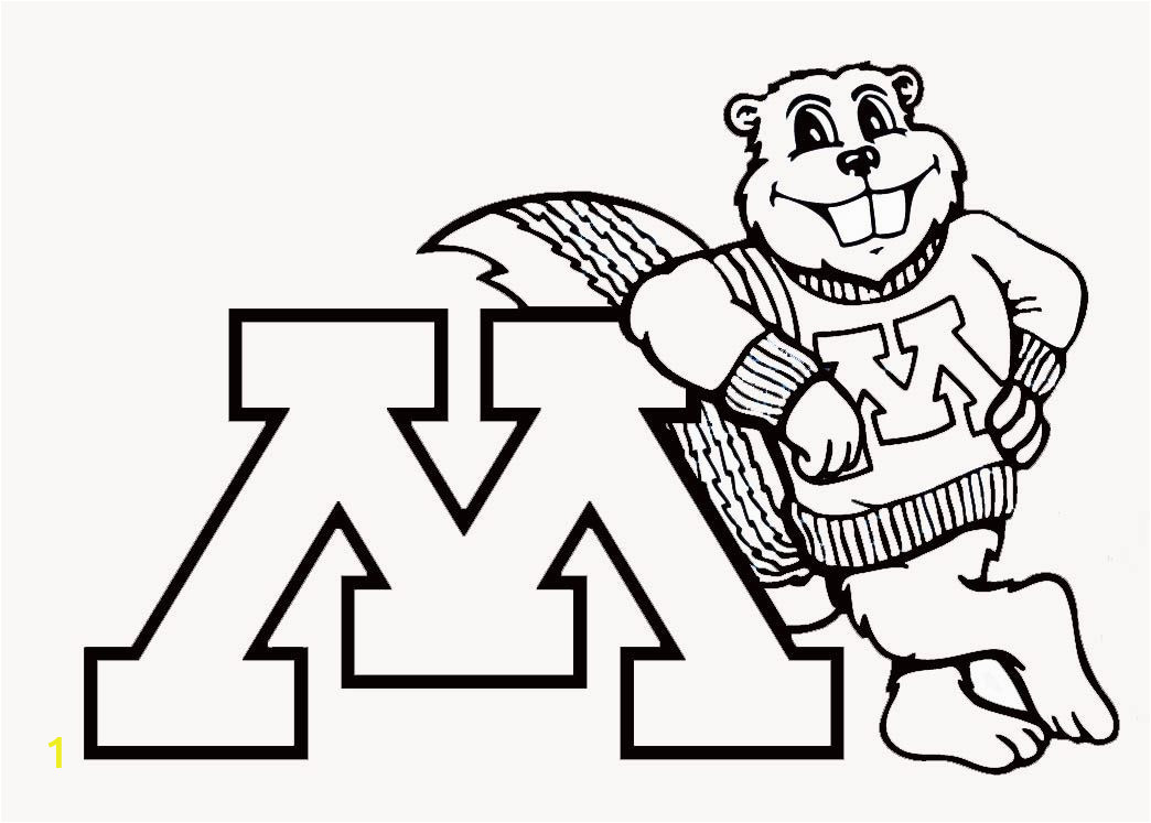 Minnesota Gophers Coloring Pages U Of M Coloring Pages