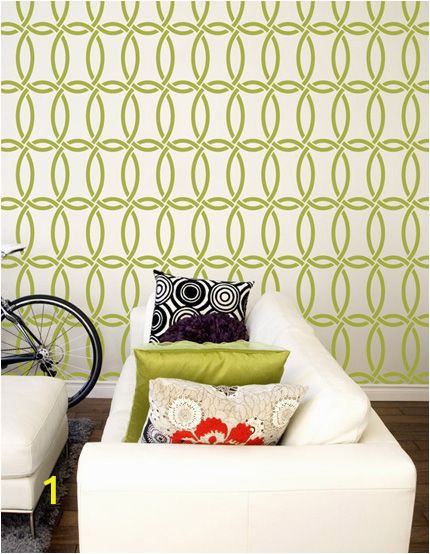 Modern Wall Mural Stencils Love to Do This On My Family Room Wall but In Blue Love