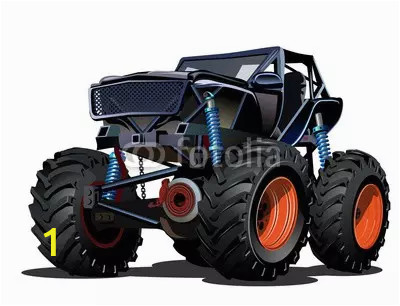 cartoon monster truck available eps 10 separated by groups and layers for easy edit webp