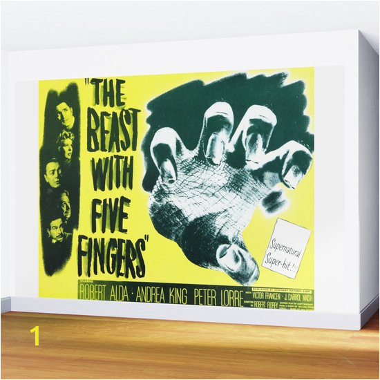 the beast with five fingers vintage horror movie poster wall murals