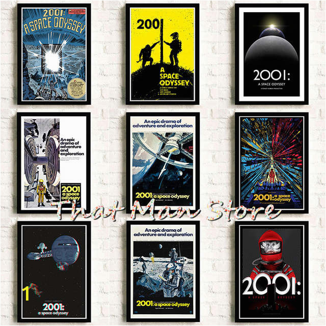 2001 Space Odyssey 1968 Movie Art Poster Print Home Wall Decor A3 640x640q70