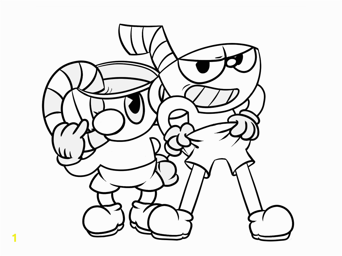 Mugman and Cuphead Coloring Pages | divyajanan