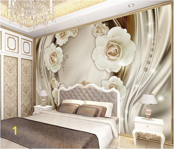 Mural On Bedroom Wall 3d Rose Flower Gold Mural Wallpaper Murals Wall Paper for Living Room Home Wall Decor European Floral Wall Papers Best Hq Wallpapers Best