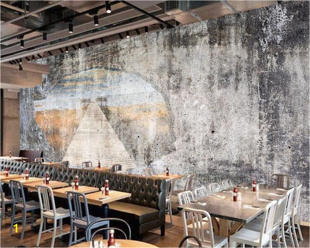 Mural Painting On Concrete Wall Beibehang Custom Wallpapers Home Decoration Murals Retro