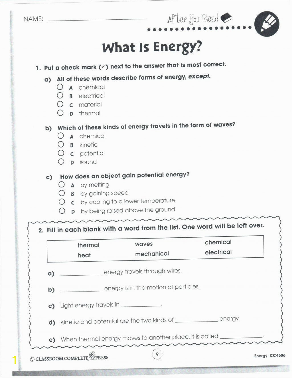 free 6th gradeh worksheets science solar system lessons with answer key printable