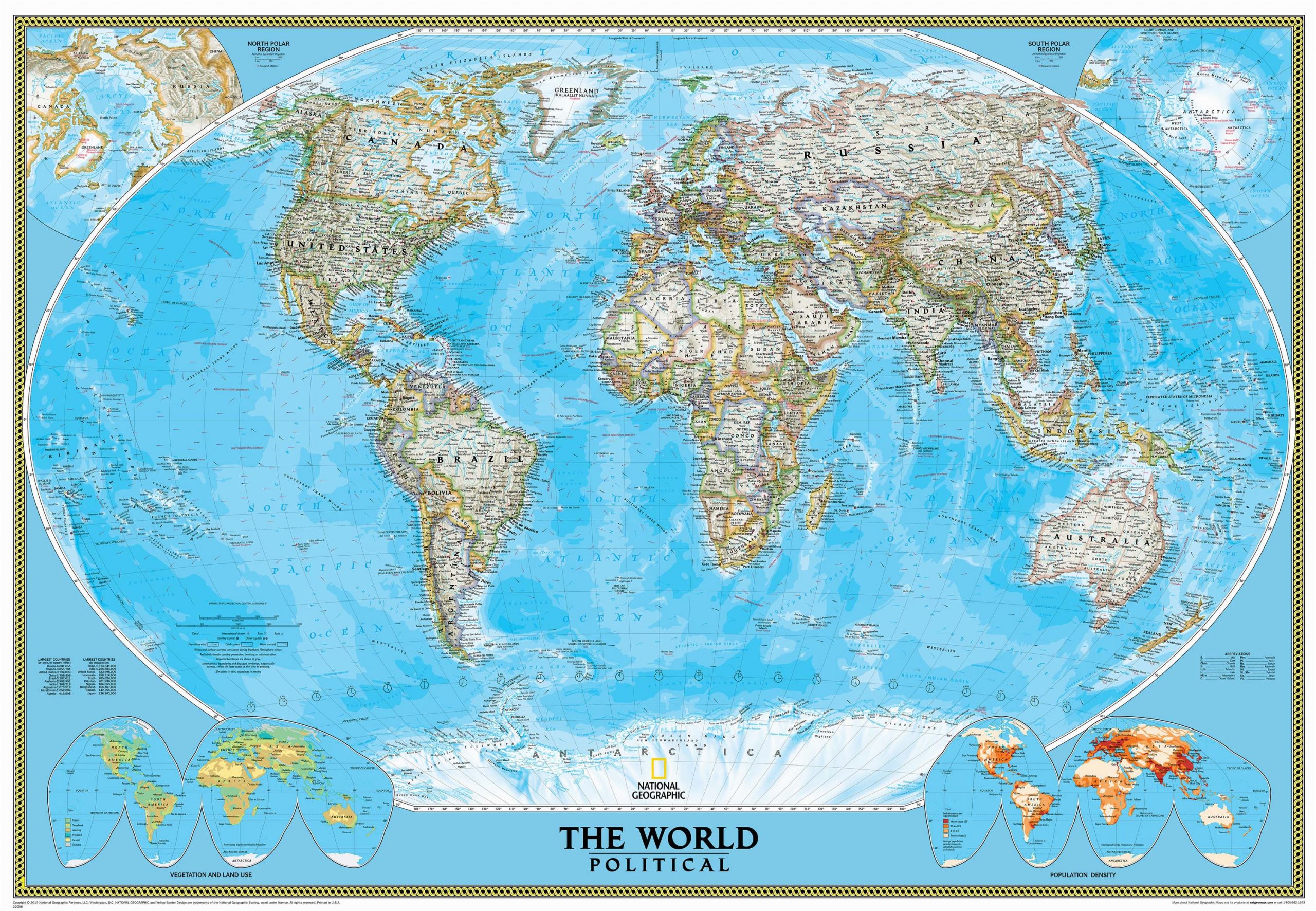 National Geographic Executive World Map Wall Mural