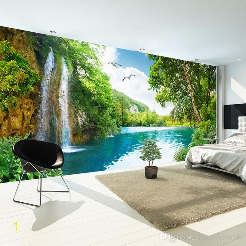 Nature 3d Wall Murals Custom 3d Wall Mural Wallpaper Home Decor Green Mountain