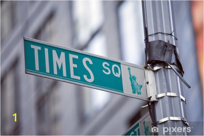 wall murals image of a street sign for times square new york