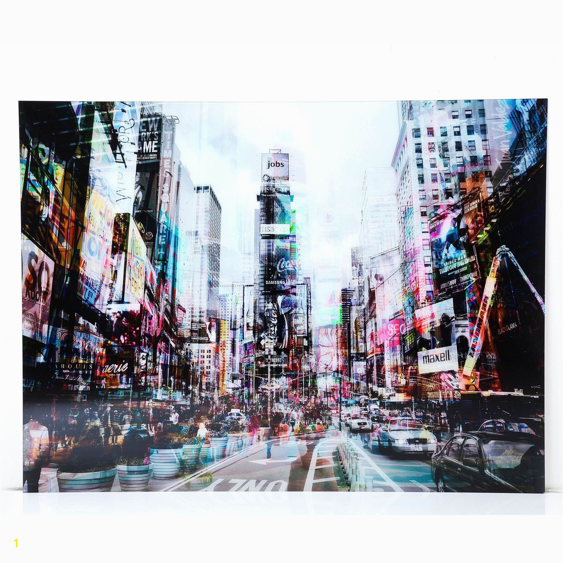 New York Times Square Wall Mural Times Square Glass Picture 90cm X 120cm