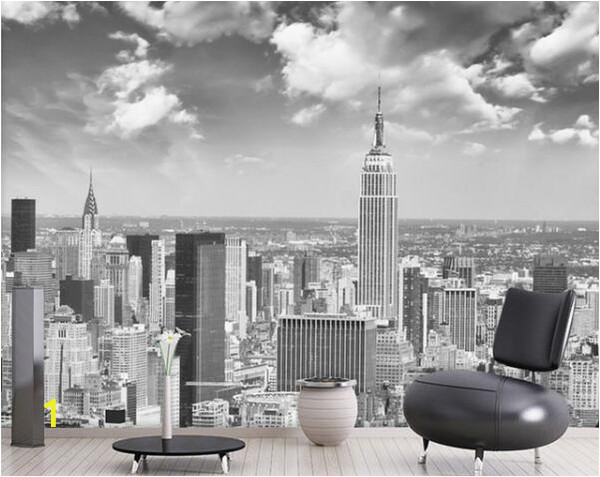 New York Wall Mural Black and White Papel Murals Wall Paper Black&white New York City Scenery 3d Mural Wallpaper for Living Room Background 3d Wall Mural Flower Wallpapers Flowers