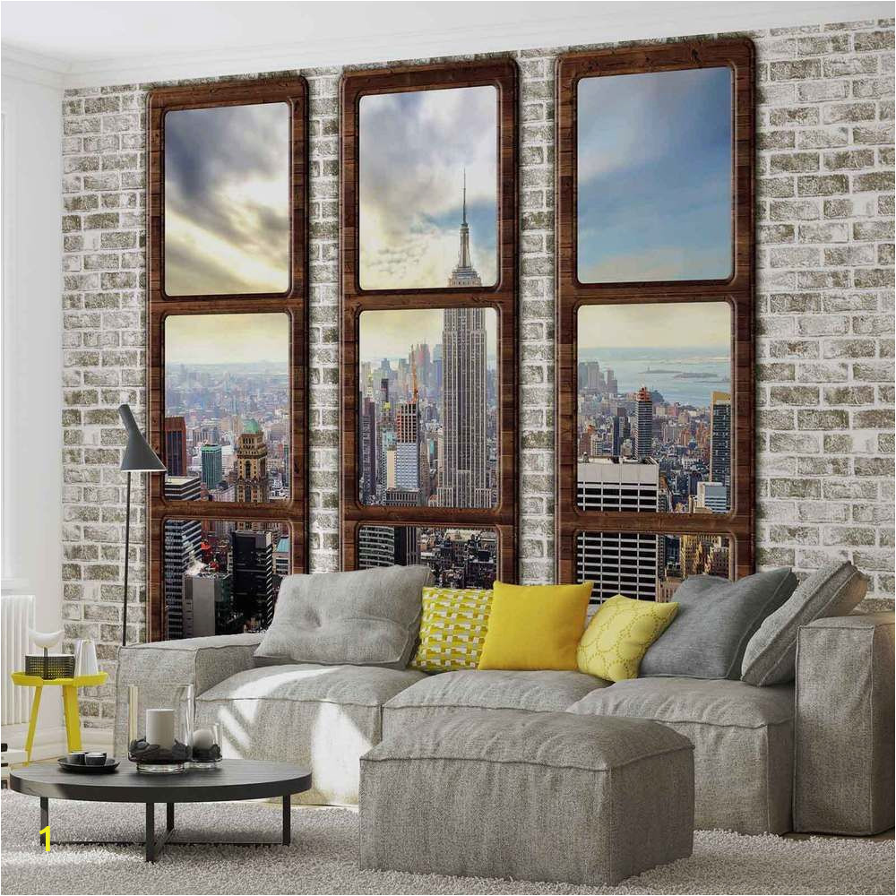 New York Window Wall Mural Wall Mural New York City Skyline Window View Xxl Photo