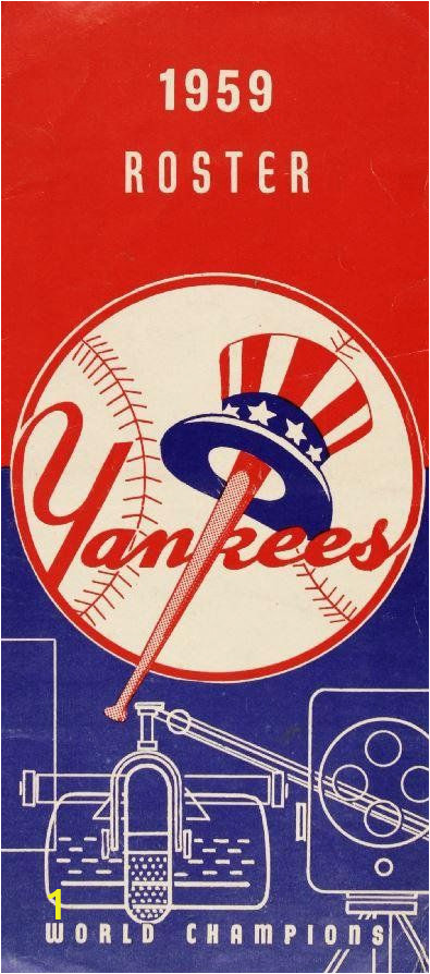 New York Yankees Wall Murals New York Yankees 1959 Print Vintage Baseball Poster Retro