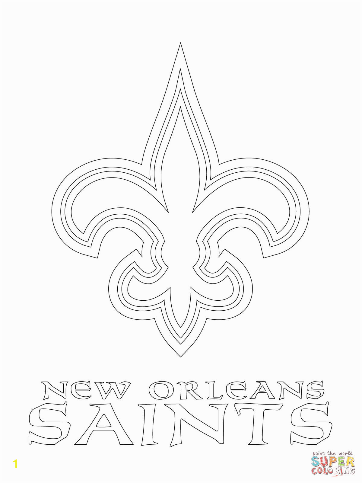 new orleans saints logo coloring page